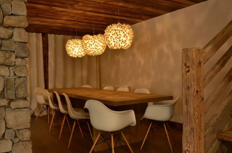 Modern chalet interior design cosy neve design Small idées chalet
