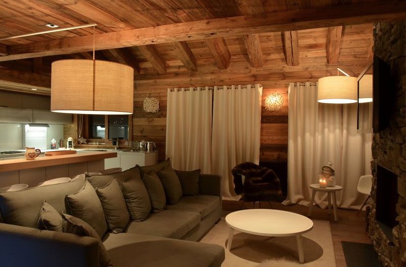 Modern chalet interior design cosy neve design Chalet Blanc inspiration
