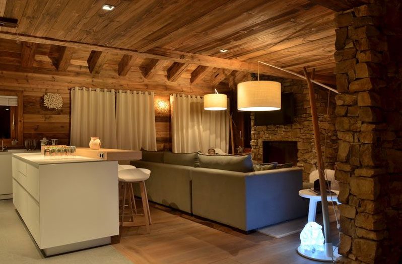 Modern chalet interior design cosy neve design Chalet Blanc inspiration