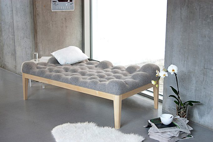 cosy day bed grey wool