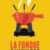 poster Affiche la fondue jaune