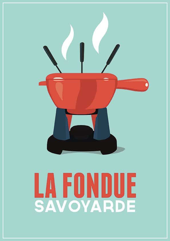affiche fondue bleu