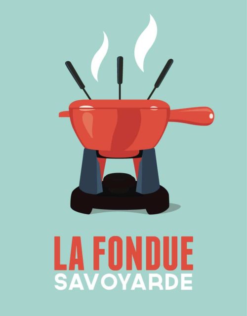 Poster Fondue savoyarde bleu